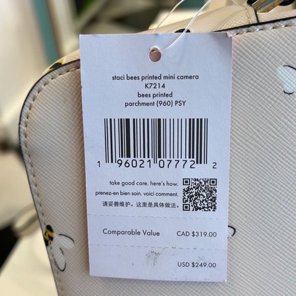 Kate Spade Staci Bee Mini Camera Bag Parchment Multi - Picture 8 of 15